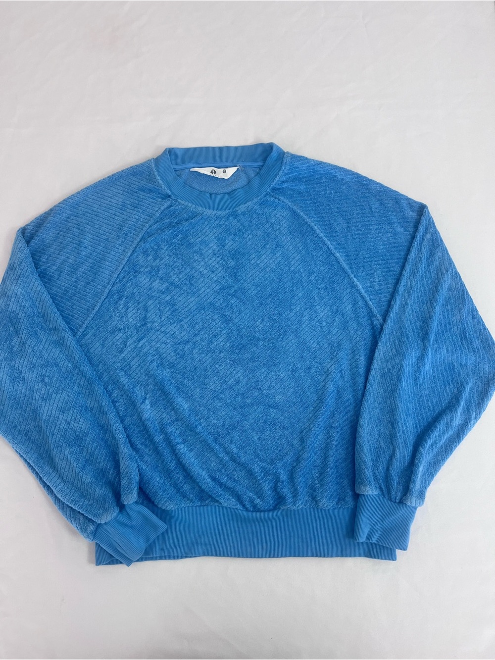 Tavi Blue Terrycloth Women’s Blue Pullover Sweater